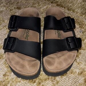 Papillio Platform Birkenstocks Black Sandals